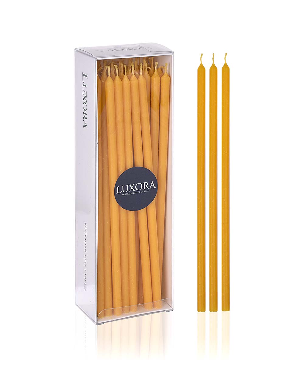 7mm x 220mm Prayer Candles - Yellow