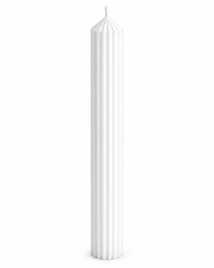 Large Fluted Pillar Candle (43cm x 6cm)