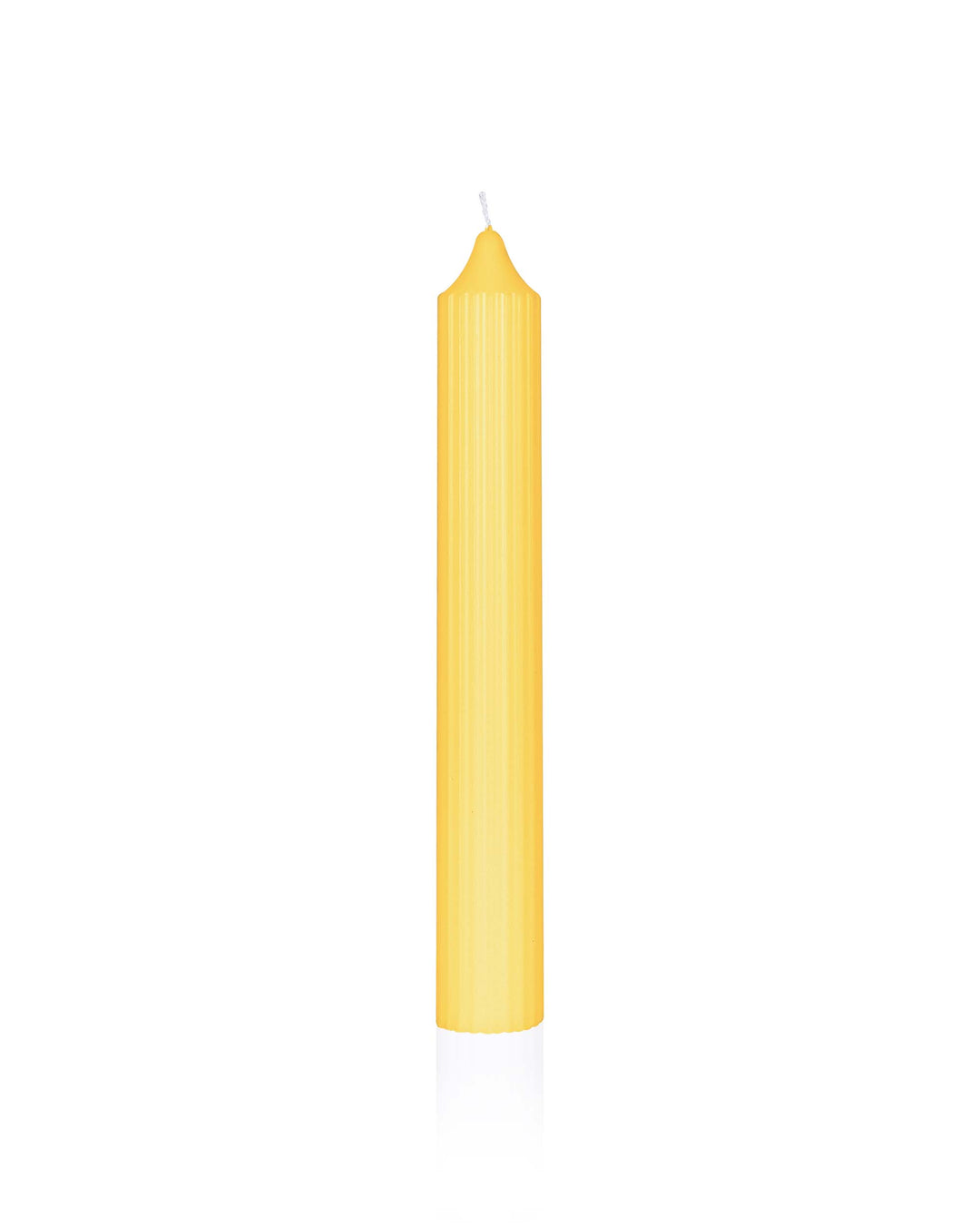 35mm x 250mm Ribbed Pure Beeswax Candle (2pcs)