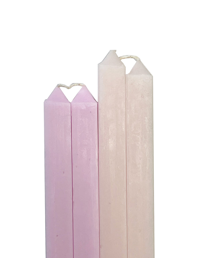 Pink Square Easter Candles - 6pcs