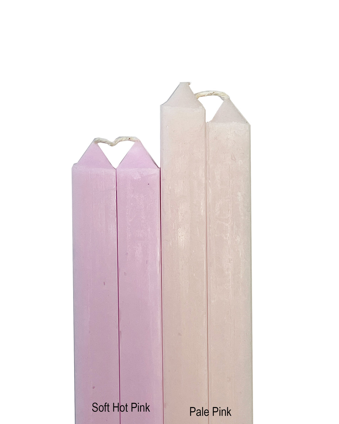 Pink Square Easter Candles - 6pcs