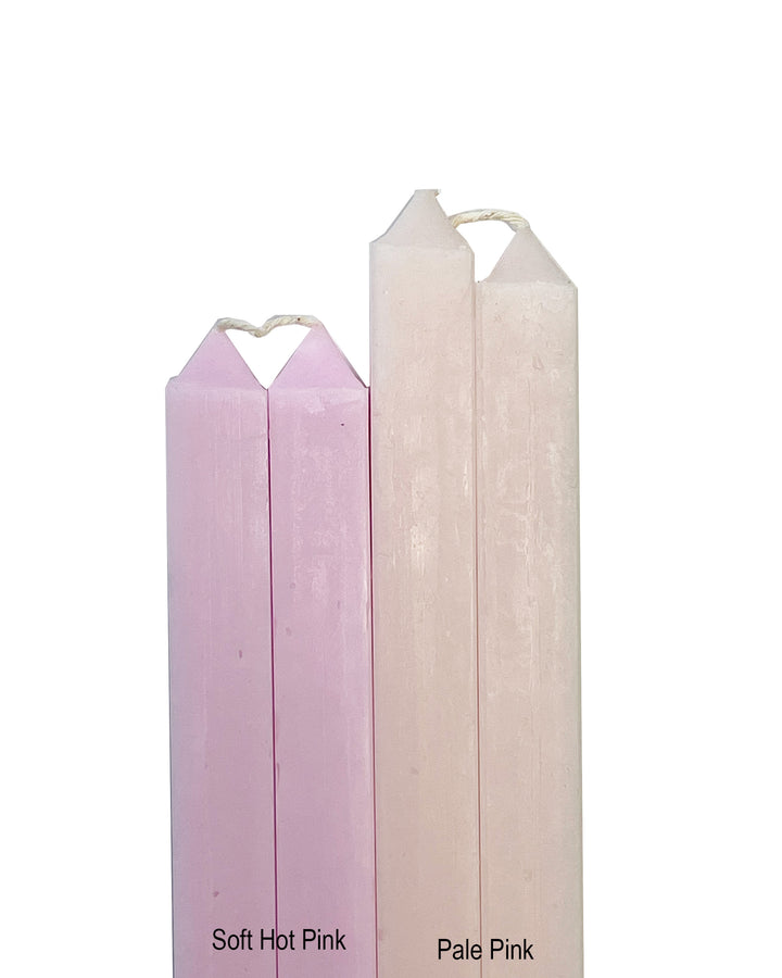 Pink Square Easter Candles - 6pcs
