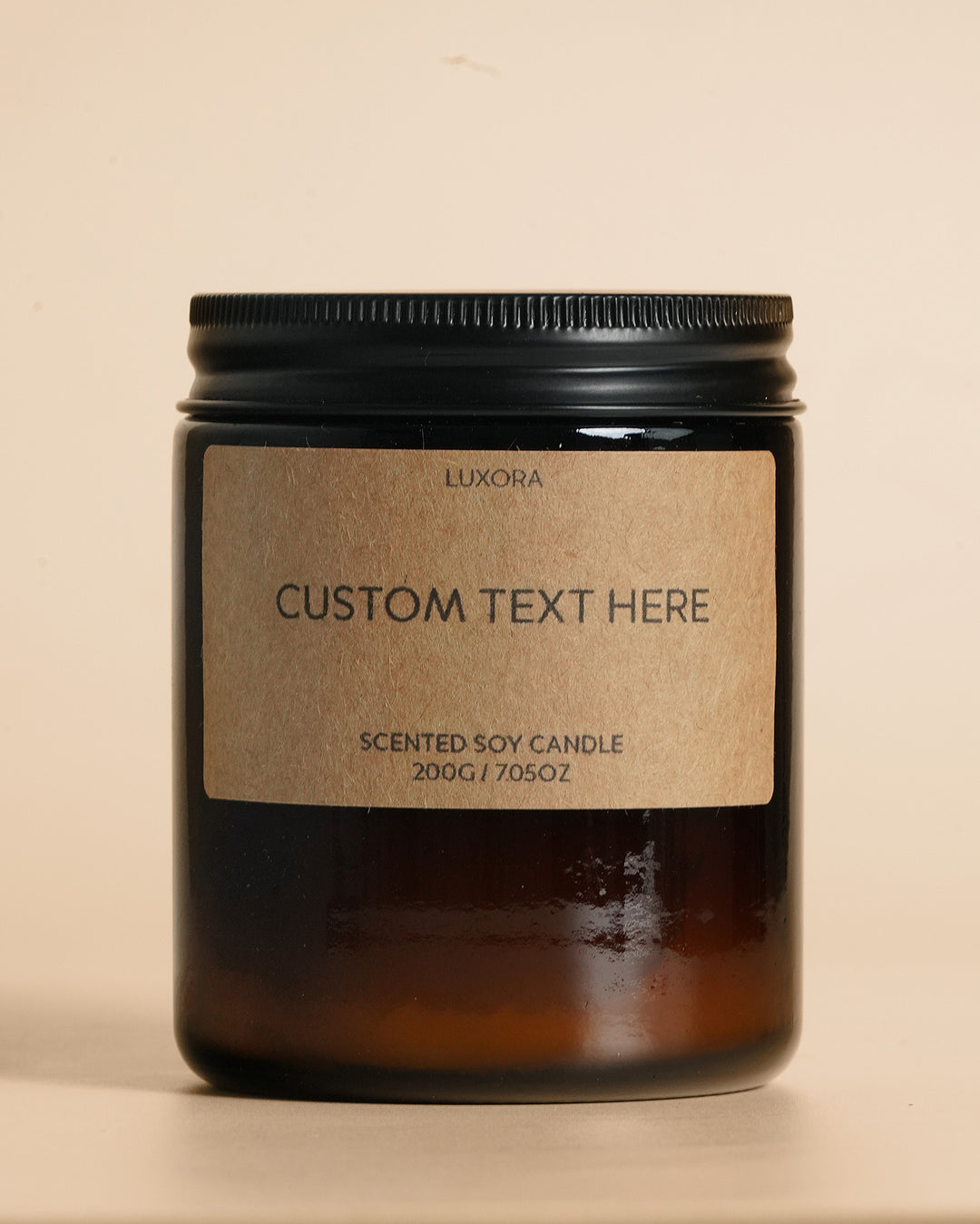 Custom Message Soy Candle - Amber Jar