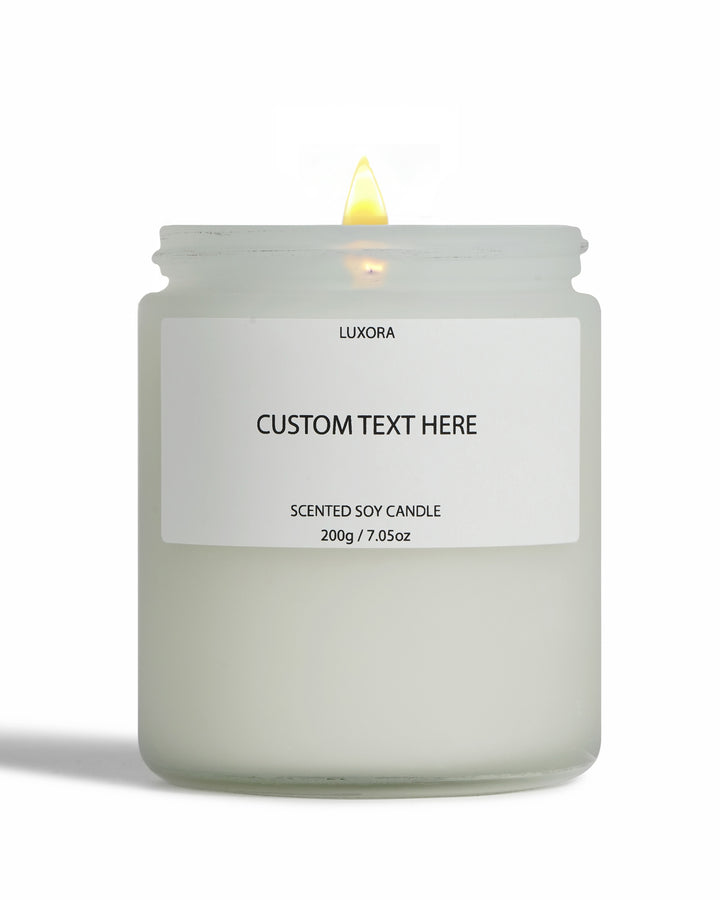 Custom Message Soy Candle - White Jar