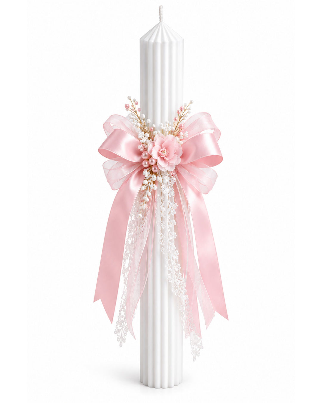 Large Fluted Pillar Candle (43cm x 6cm)