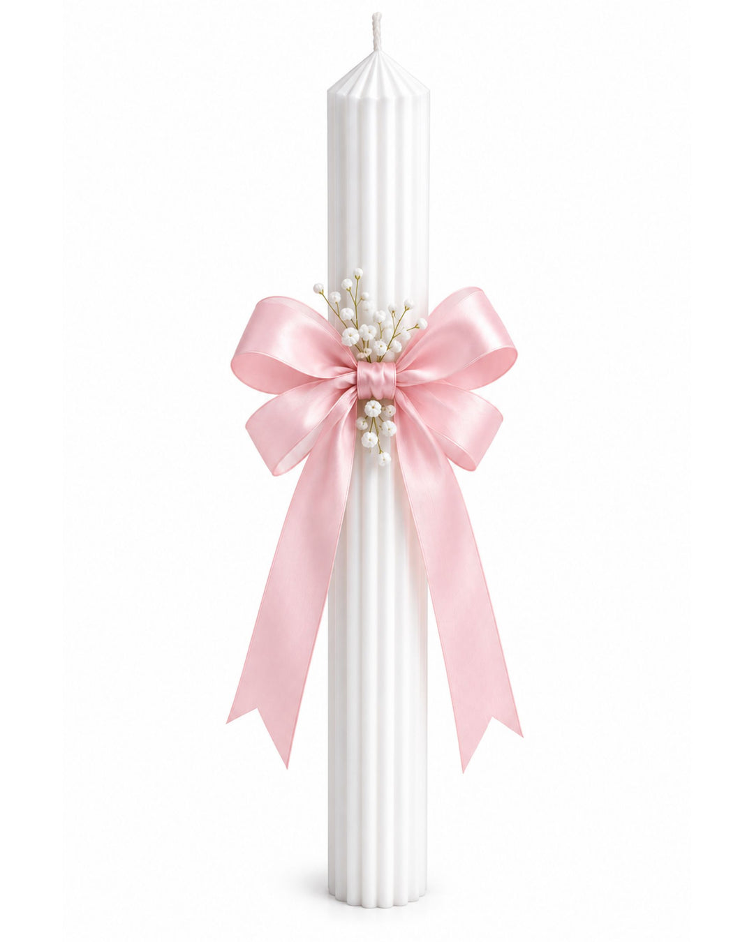 Large Fluted Pillar Candle (43cm x 6cm)
