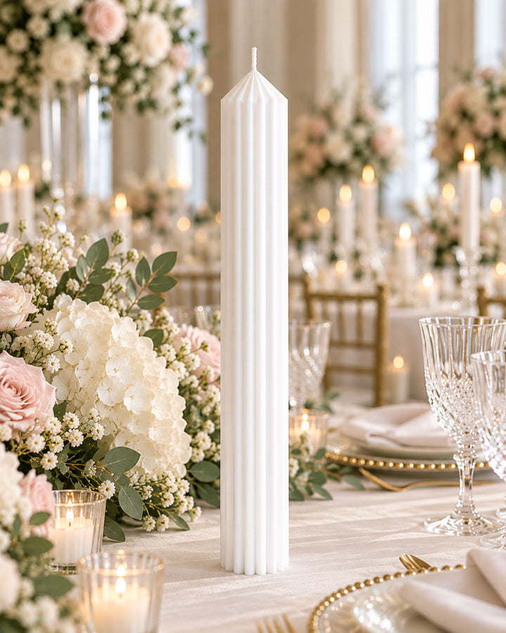 Large Fluted Pillar Candle (43cm x 6cm)