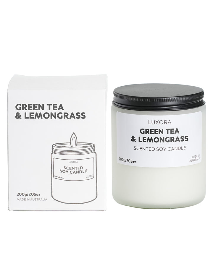 Green Tea & Lemongrass - 200g Soy Candle