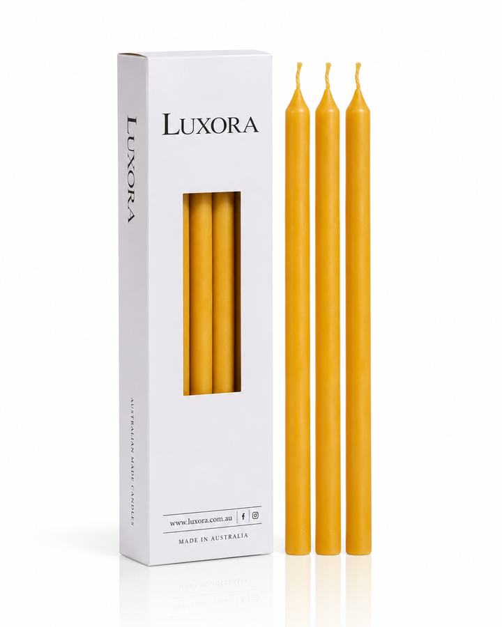 11mm x 270mm Prayer Candles - Yellow