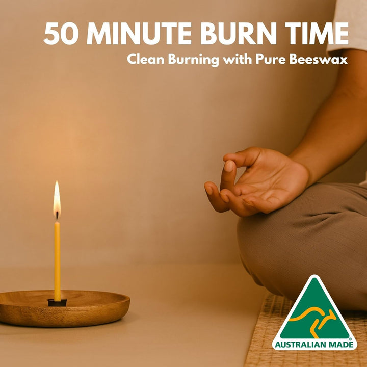 60pcs Pure Beeswax Candles (7mm x 10cm)