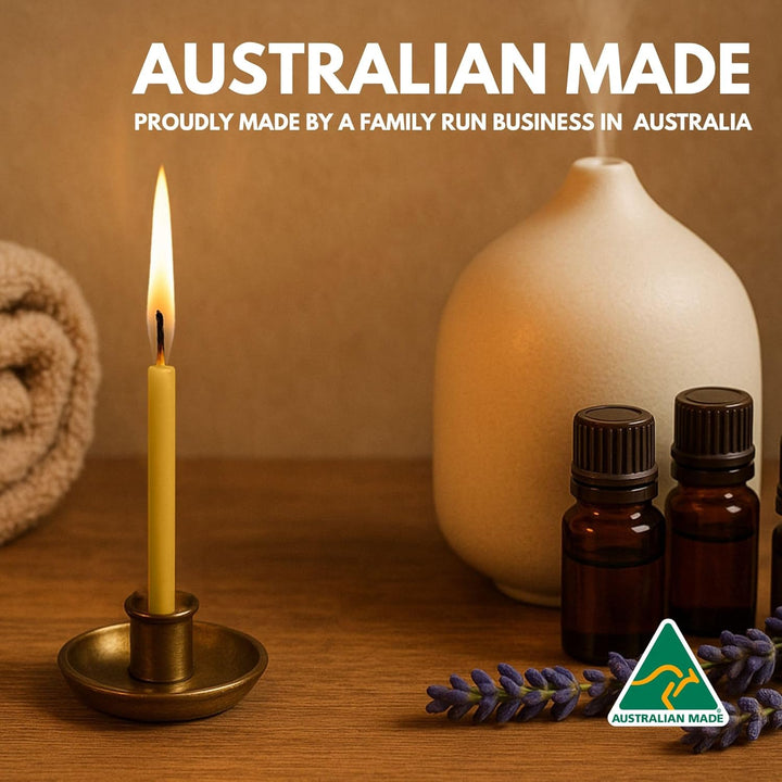 60pcs Pure Beeswax Candles (7mm x 10cm)