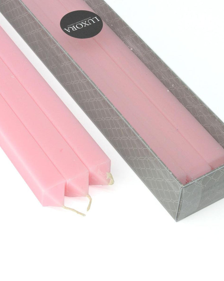 Pink Square Easter Candles - 6pcs