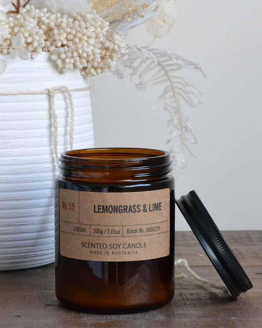 Lemongrass & Lime - 200g Soy Candle