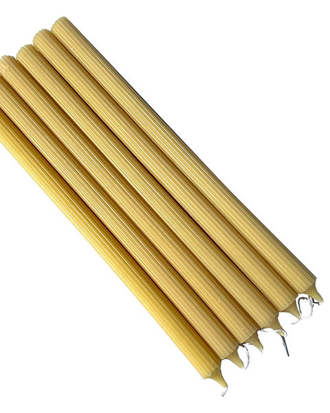 Pure Beeswax Ribbed Easter Candles (6pcs)