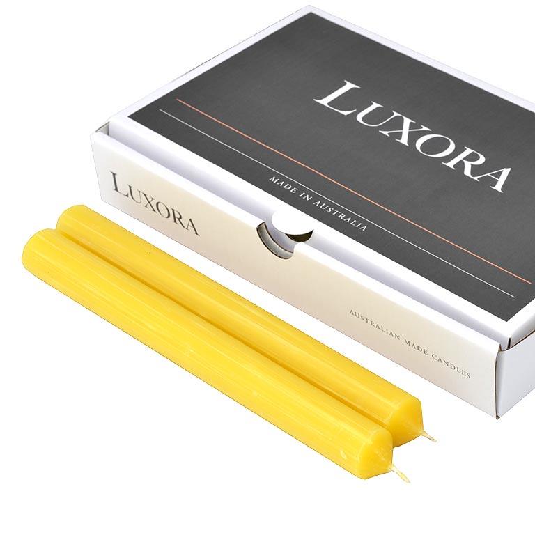 22mm x 220mm Pure Beeswax Candles (6pcs) - Luxora