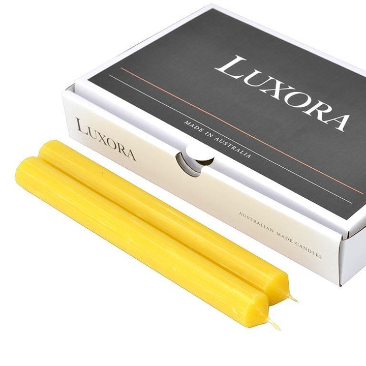 22mm x 220mm Pure Beeswax Candles (6pcs) - Luxora