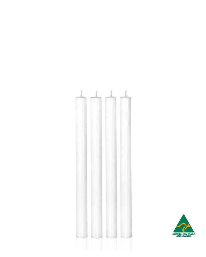 2cm x 27cm Fluted Candle (4pcs)