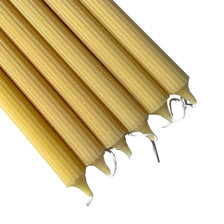 Pure Beeswax Fluted Candles (6pcs)